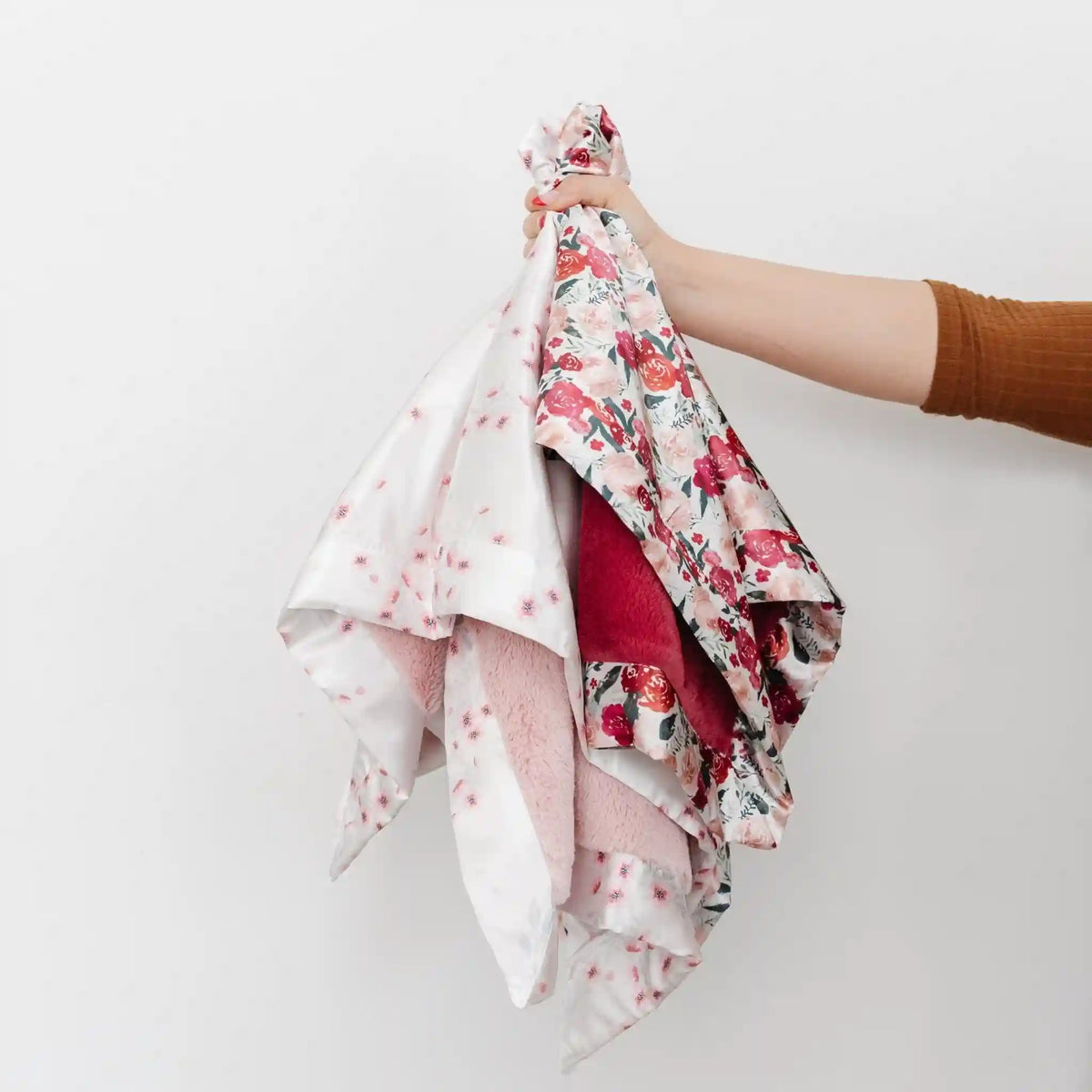 Sakura Bloom Satin Back Receiving Blanket