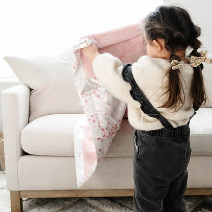 Sakura Bloom Satin Back Receiving Blanket