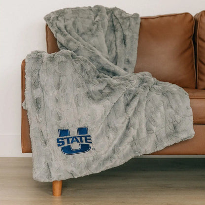 UNIVERSITY FAUX FUR BLANKETS