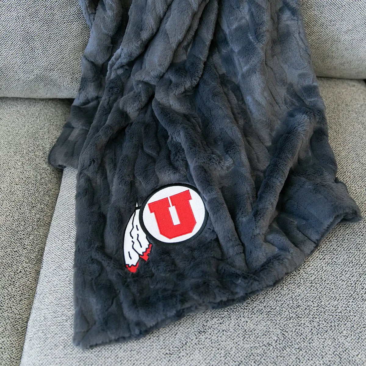 UNIVERSITY FAUX FUR BLANKETS