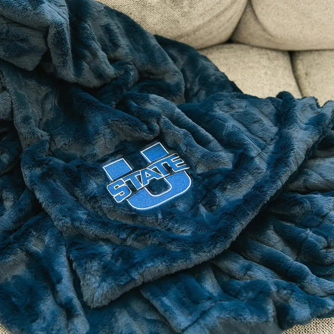 UNIVERSITY FAUX FUR BLANKETS