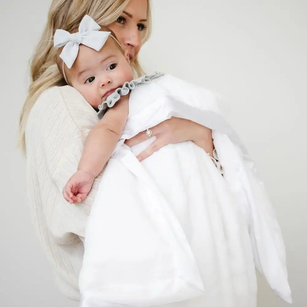 White Satin Border Receiving Blanket